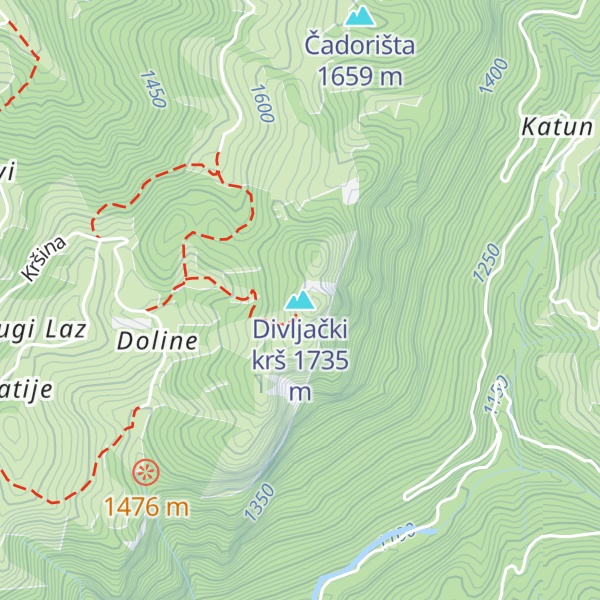 Map of Divljački krš
