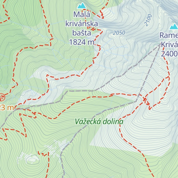 Map of Krivánsky Hrb