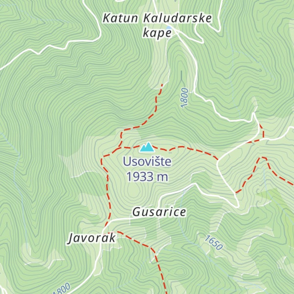 Map of Usovište