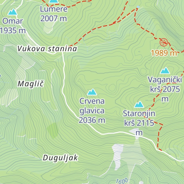 Map of Crvena glavica