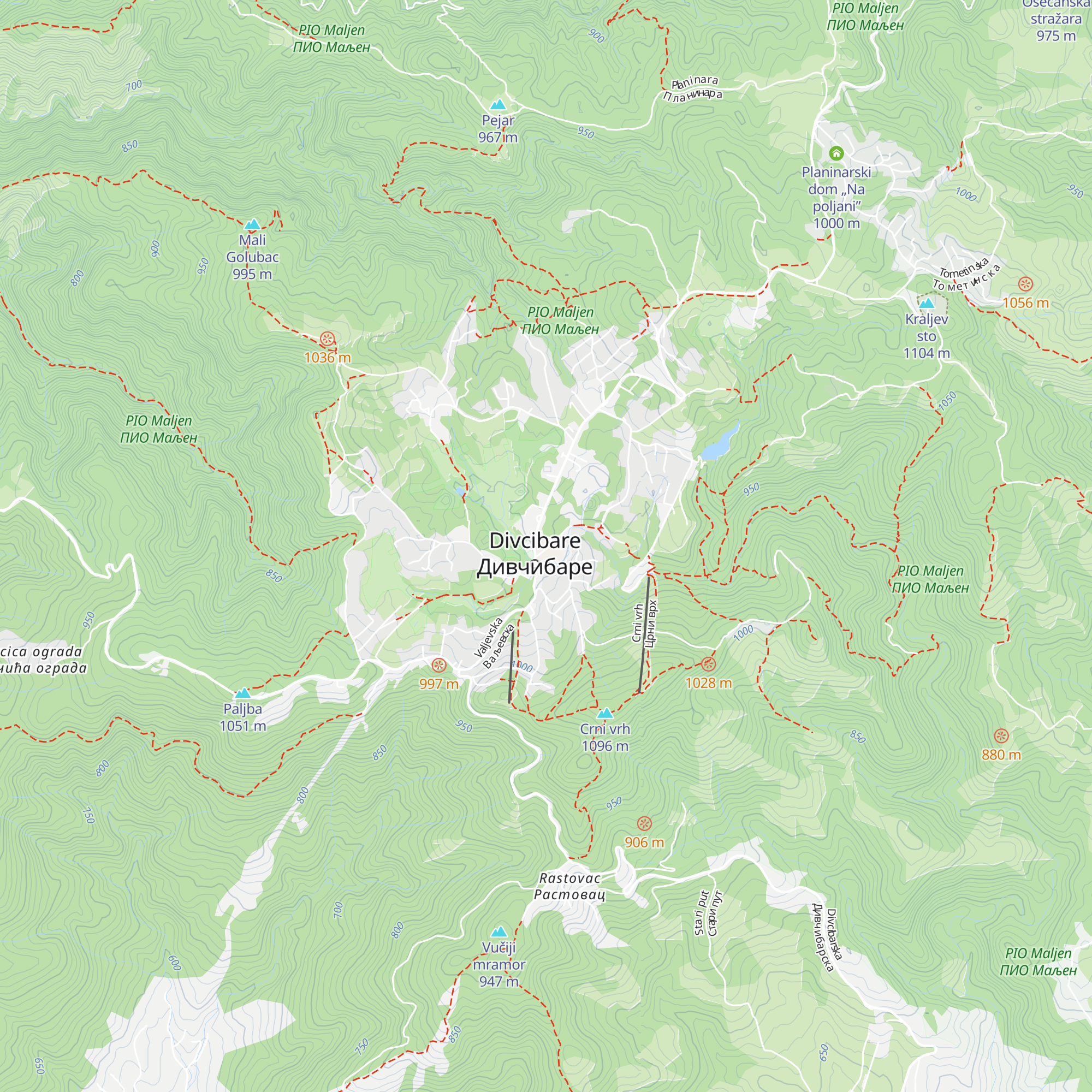 Turističko informativni centar „Divčibare” map