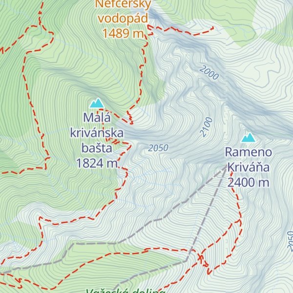 Map of Veľká krivánska bašta