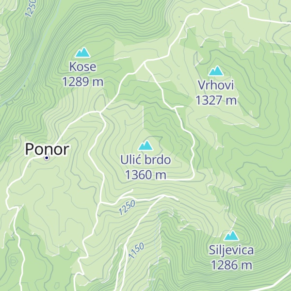 Map of Ulić brdo