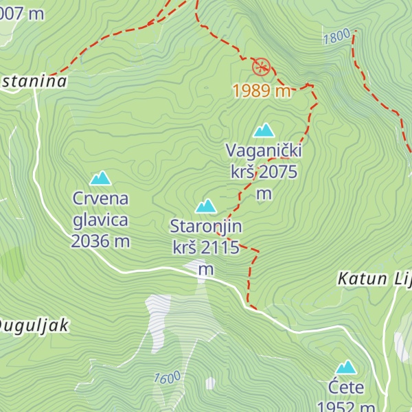 Map of Staronjin krš