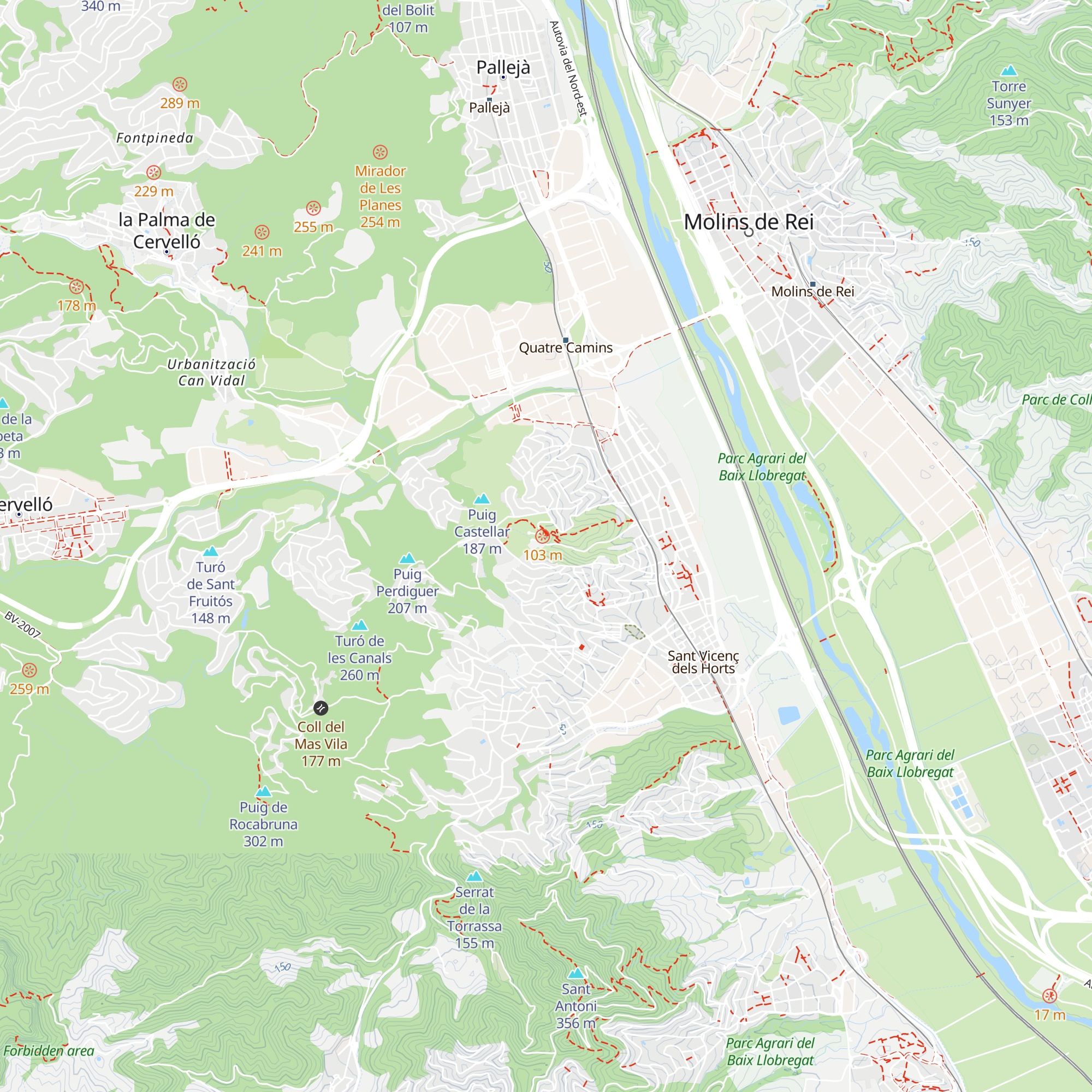 Refugi climàtic Parc del Pi Gros map