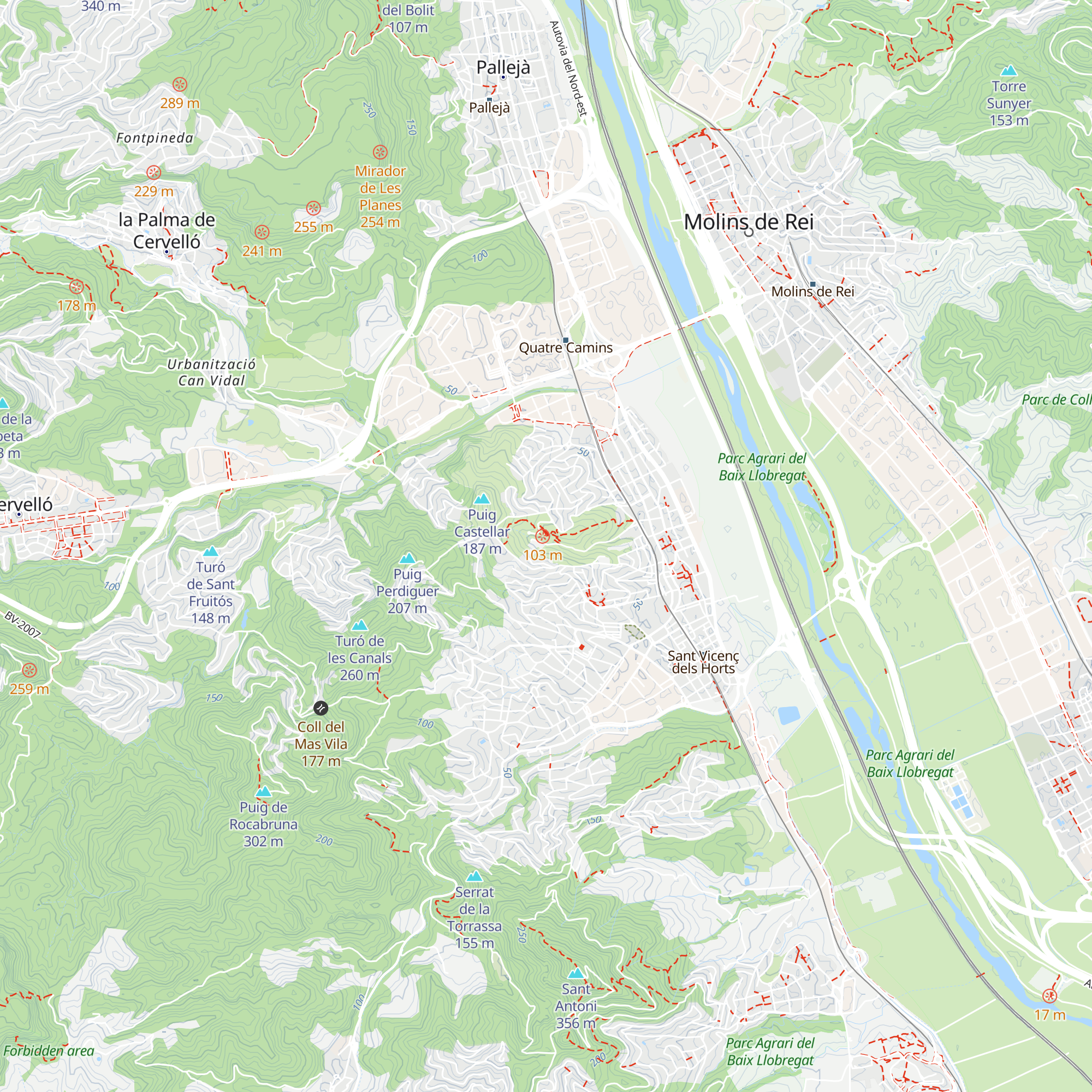Refugi climàtic Parc del Pi Gros map