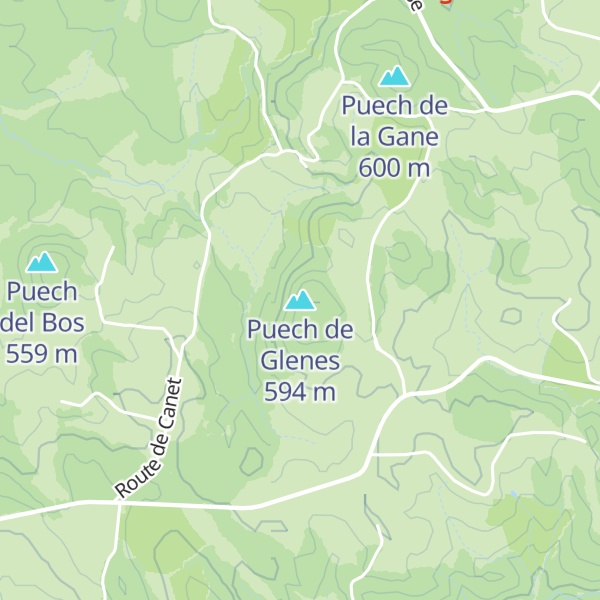 Map of Puech de Glenes