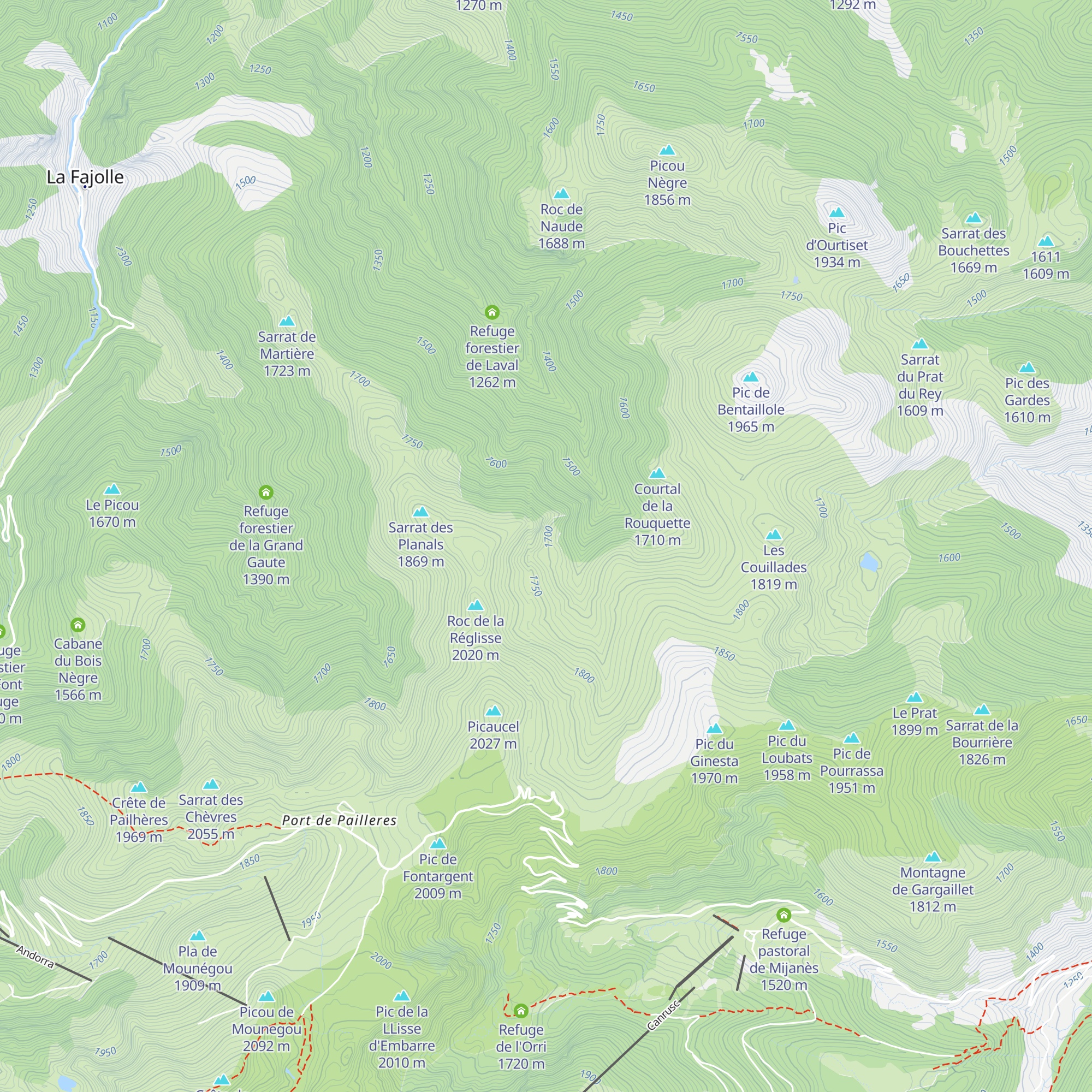 Cabane pastorale de la Sarrat des Timbals map