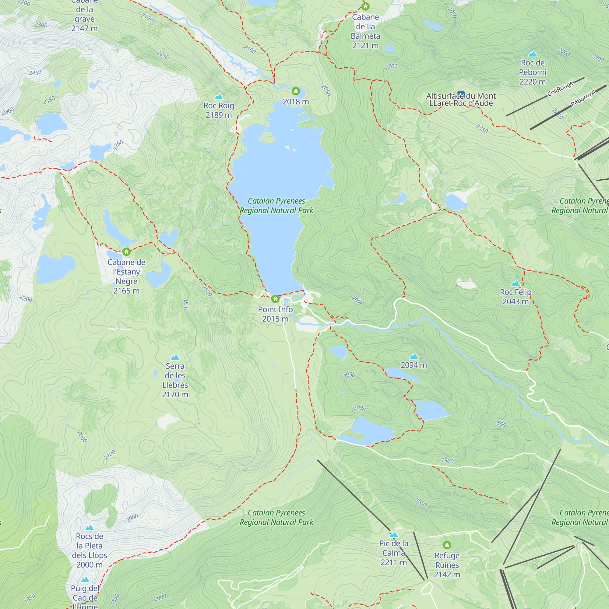 Refuge des Bouillouses map