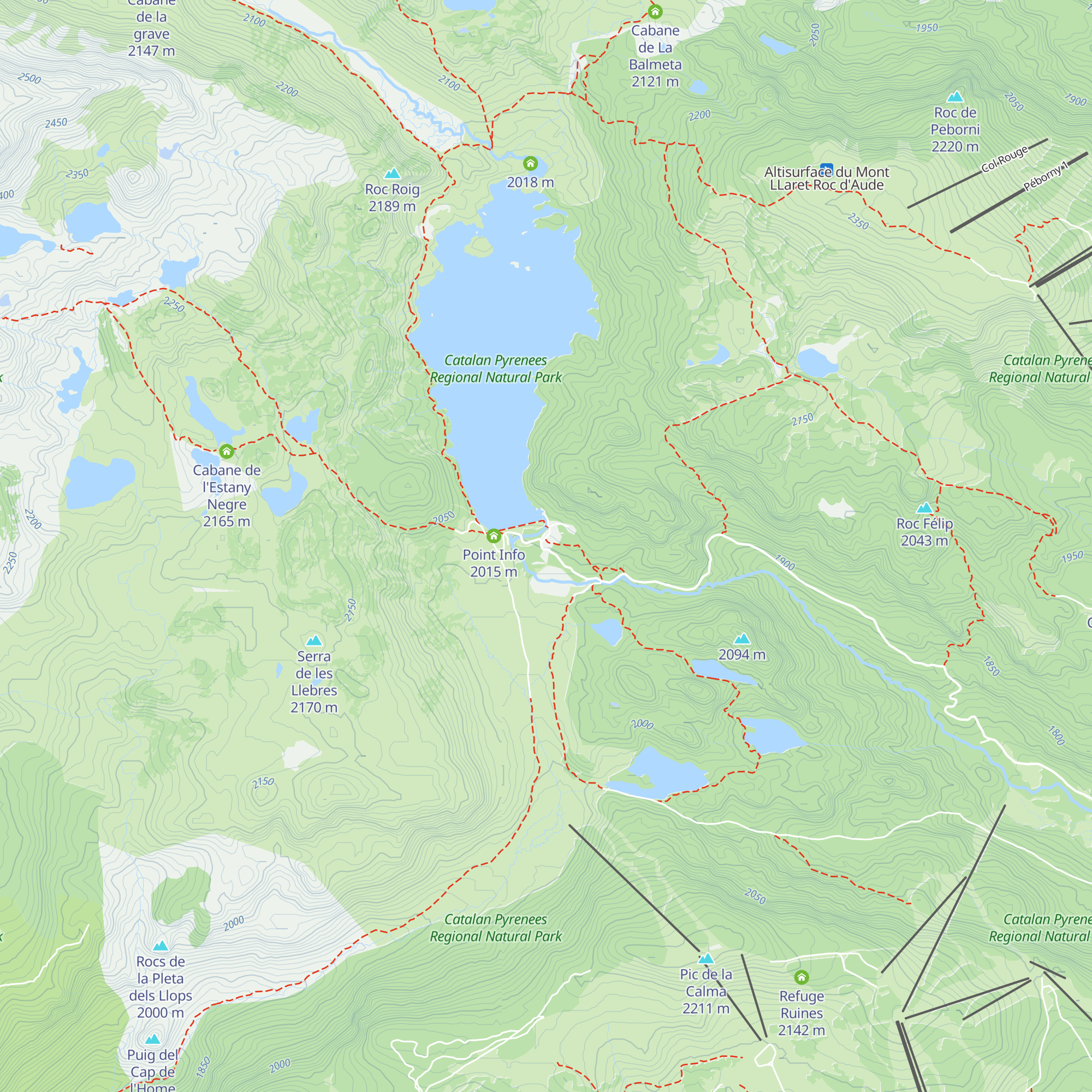 Refuge des Bouillouses map