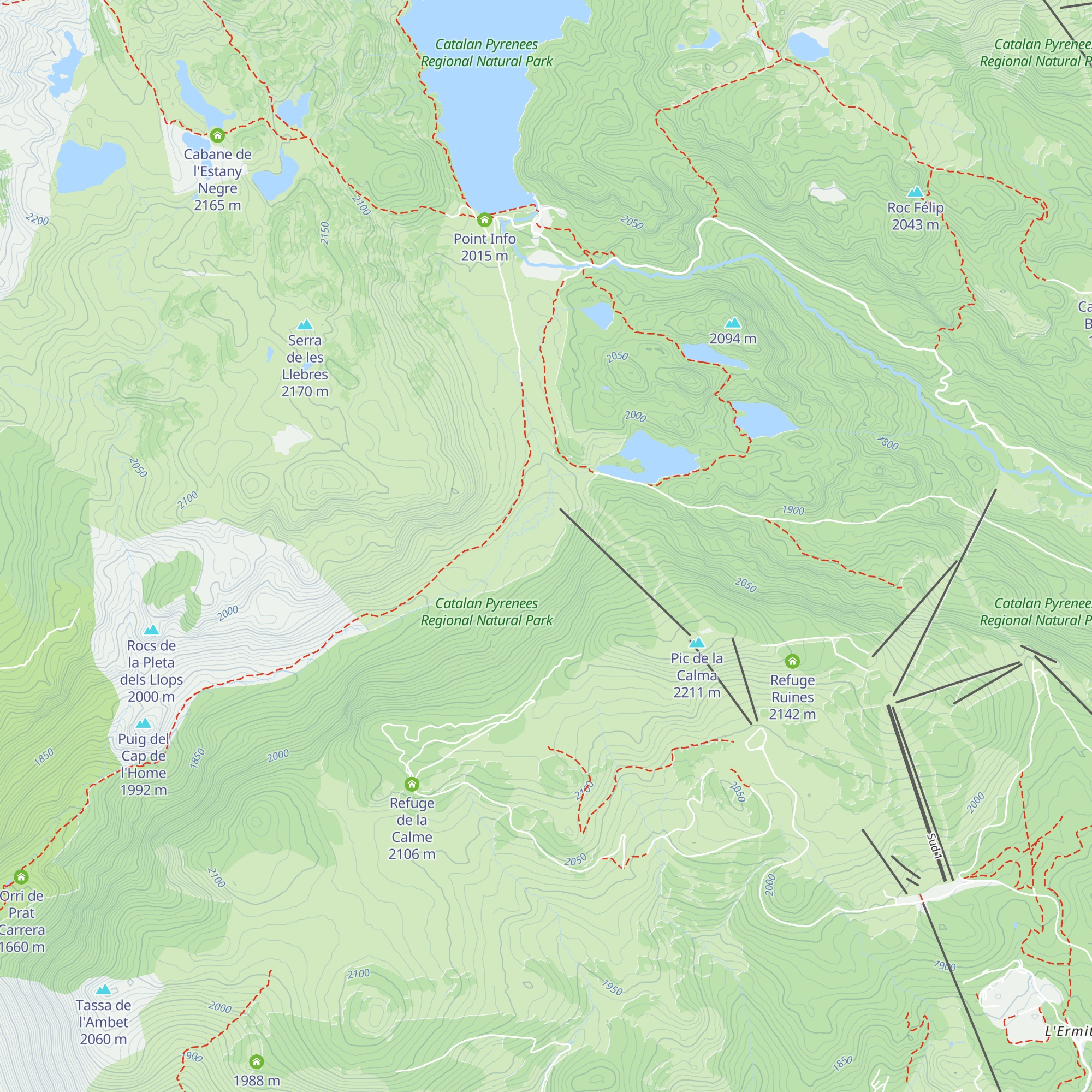 Refuge de la Calme nord map