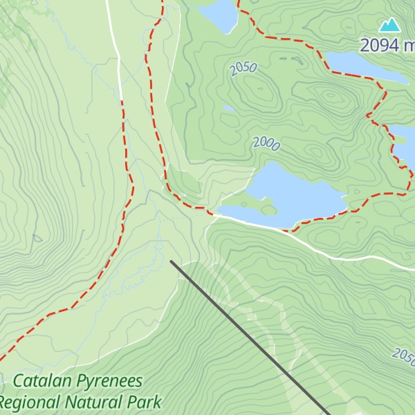 Map of Cabane de l'étang de la Pradella