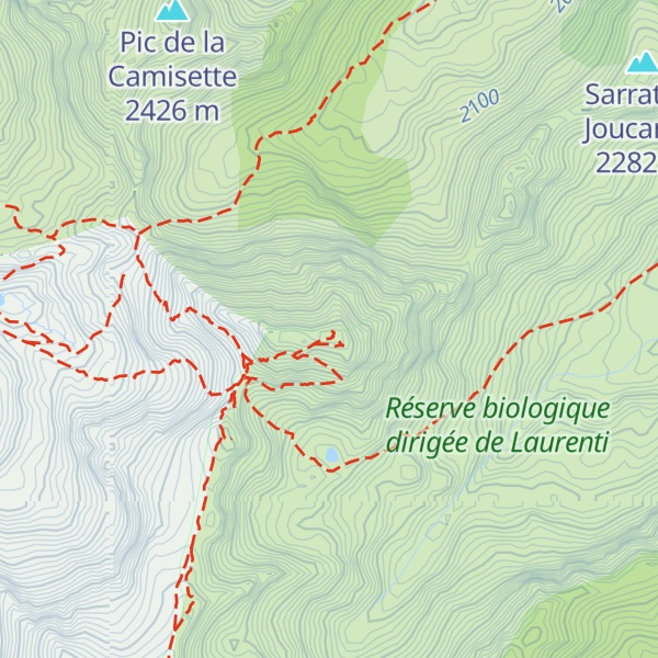 Map of Roc blanc