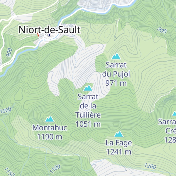 Map of Sarrat de la Tuilière