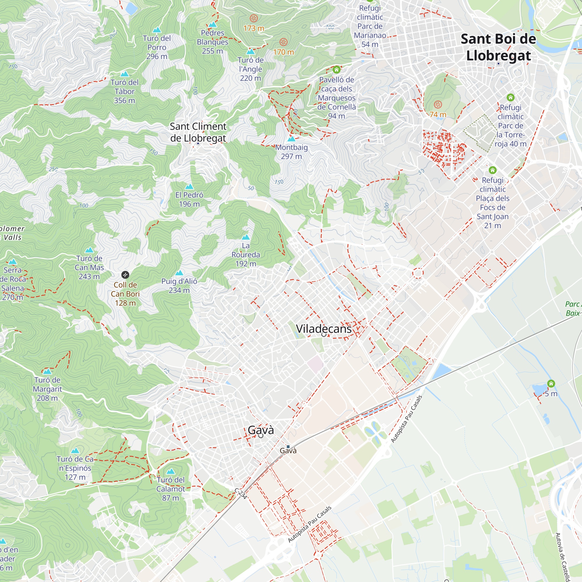 Refugi climàtic Casal de Barri Montserratina map