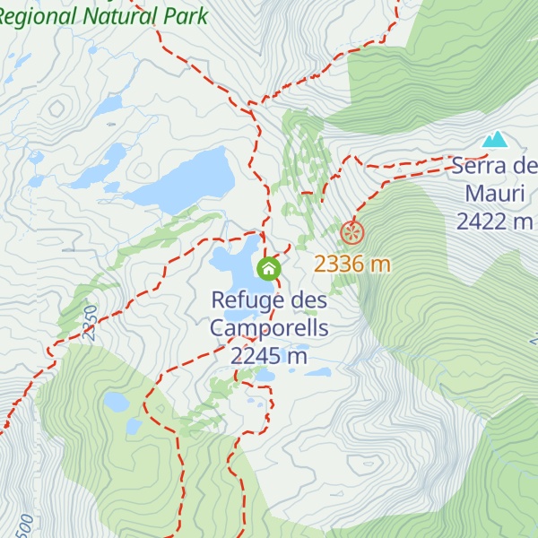 Map of Refuge des Camporells