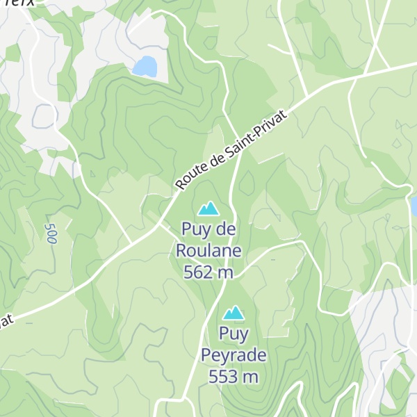 Map of Puy de Roulane