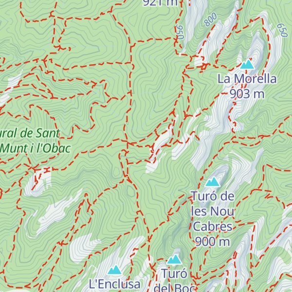 Map of Turó dels Òbits