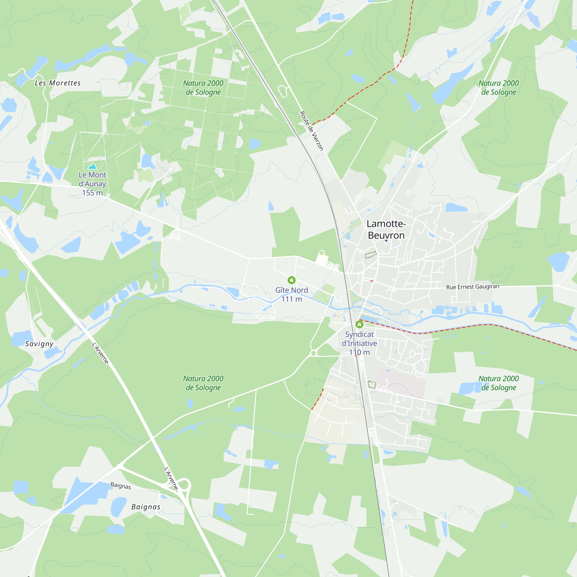 Gîte Sud map