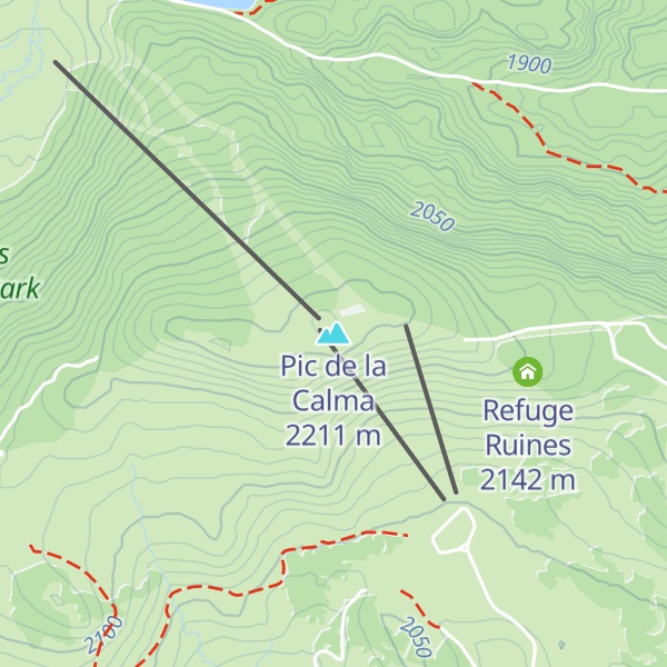 Map of Pic de la Calma