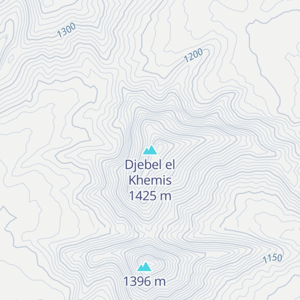Map of Djebel el Khemis