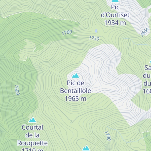 Map of Pic de Bentaillole