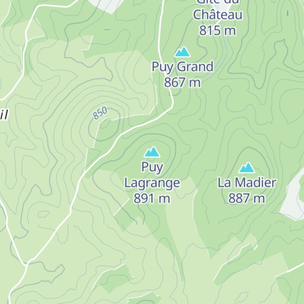 Map of Puy Lagrange