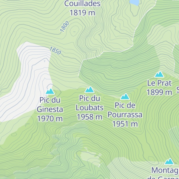 Map of Pic du Loubats