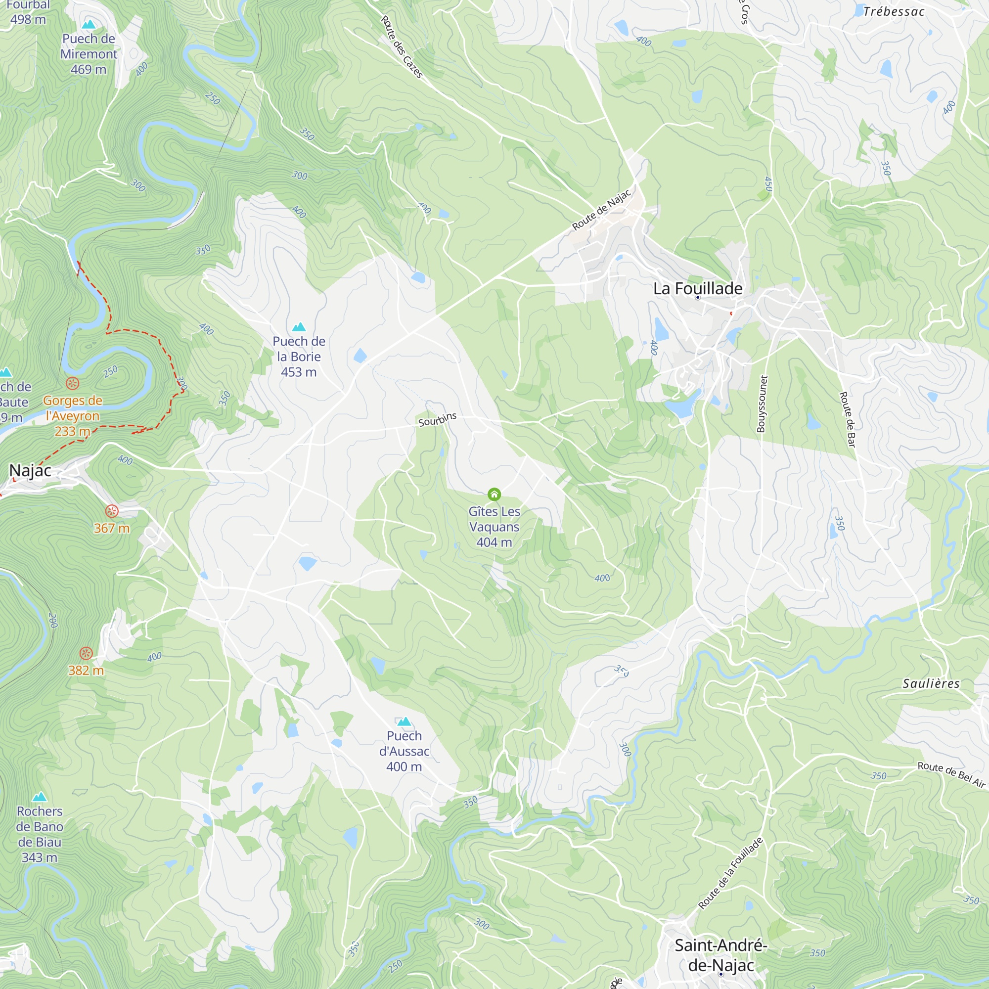 Gîtes Les Vaquans map
