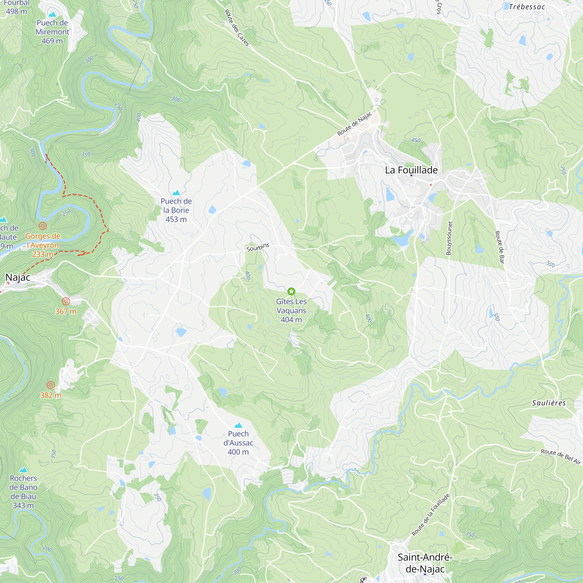 Gîtes Les Vaquans map