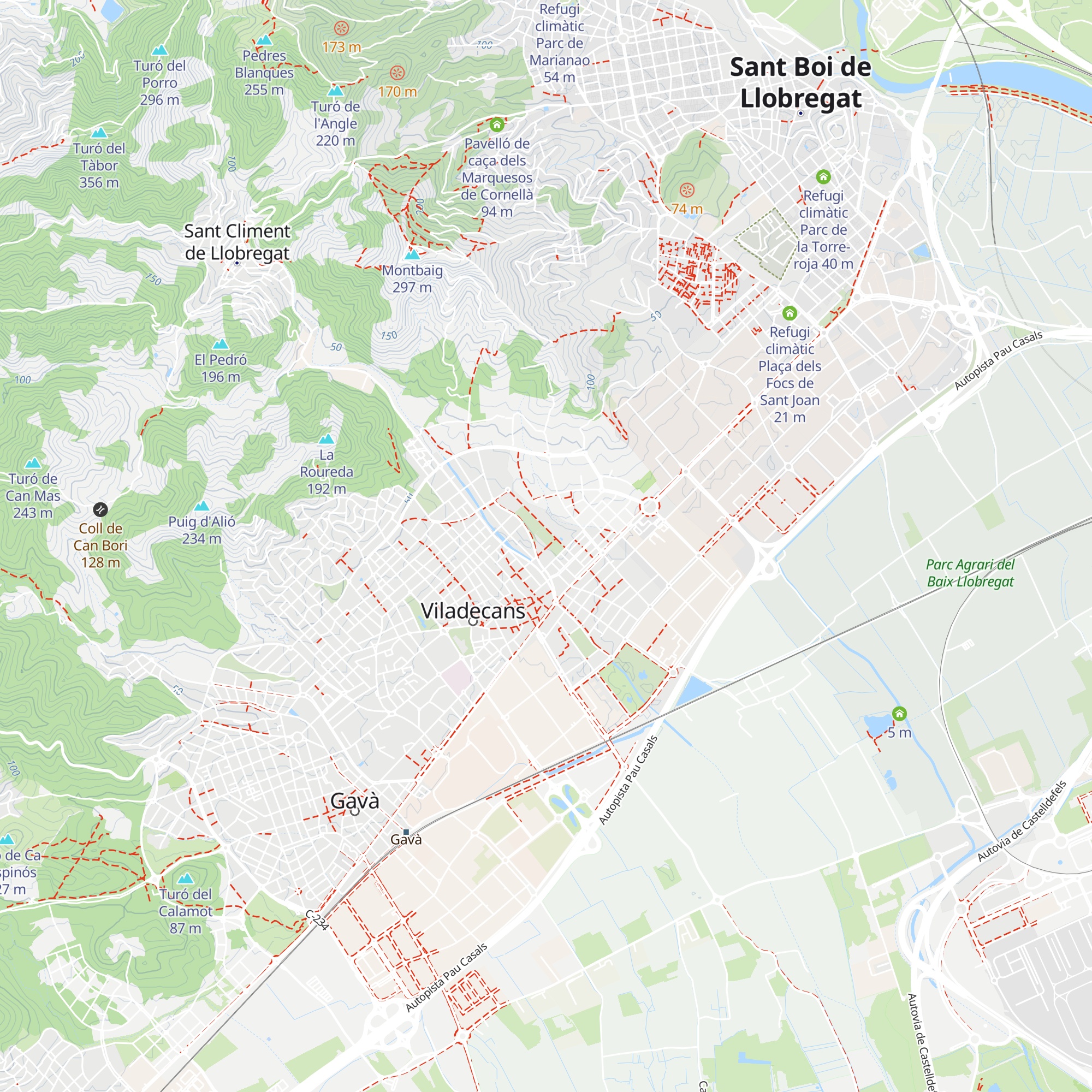 Refugi climàtic Parc de la Torre-roja map