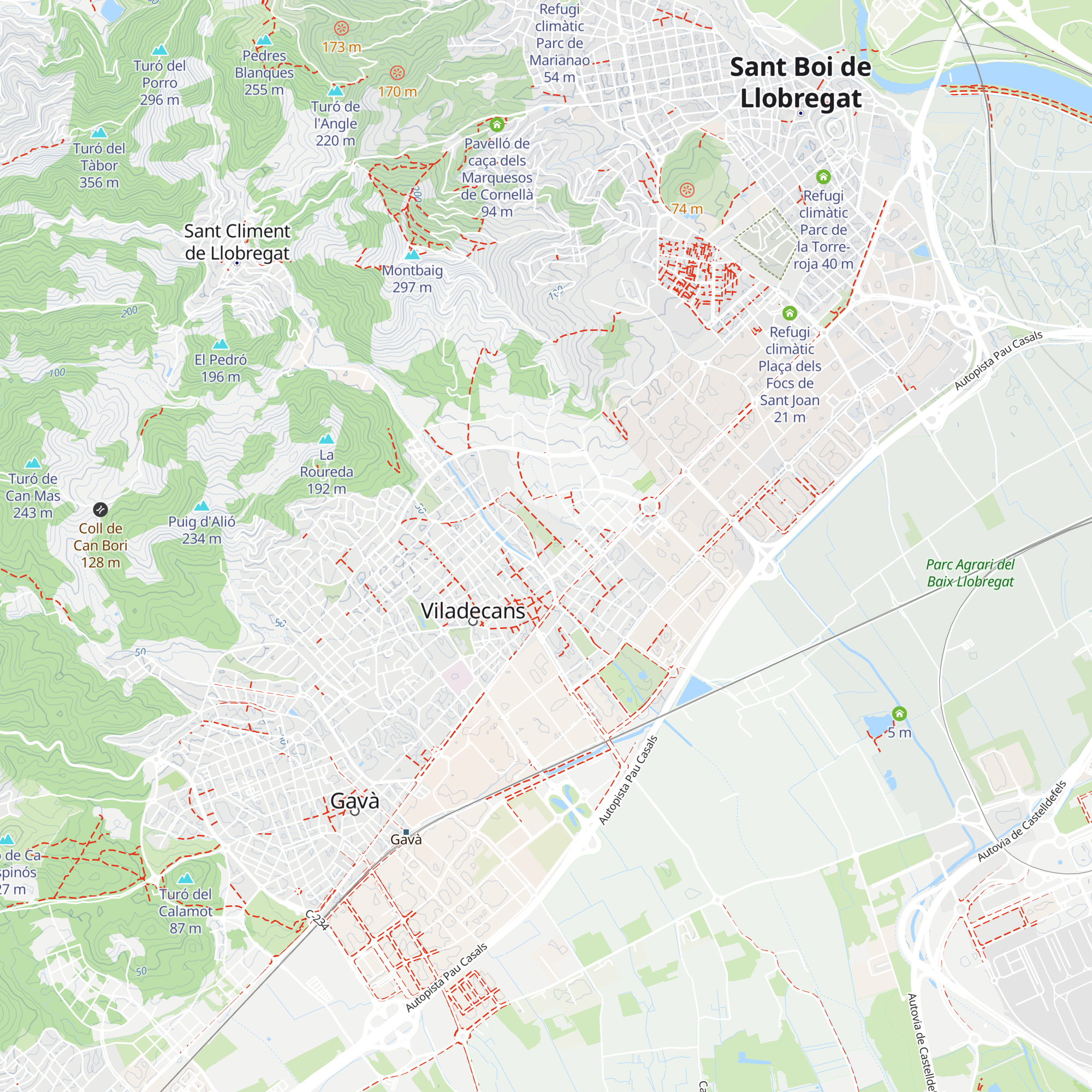 Refugi climàtic Parc de la Torre-roja map