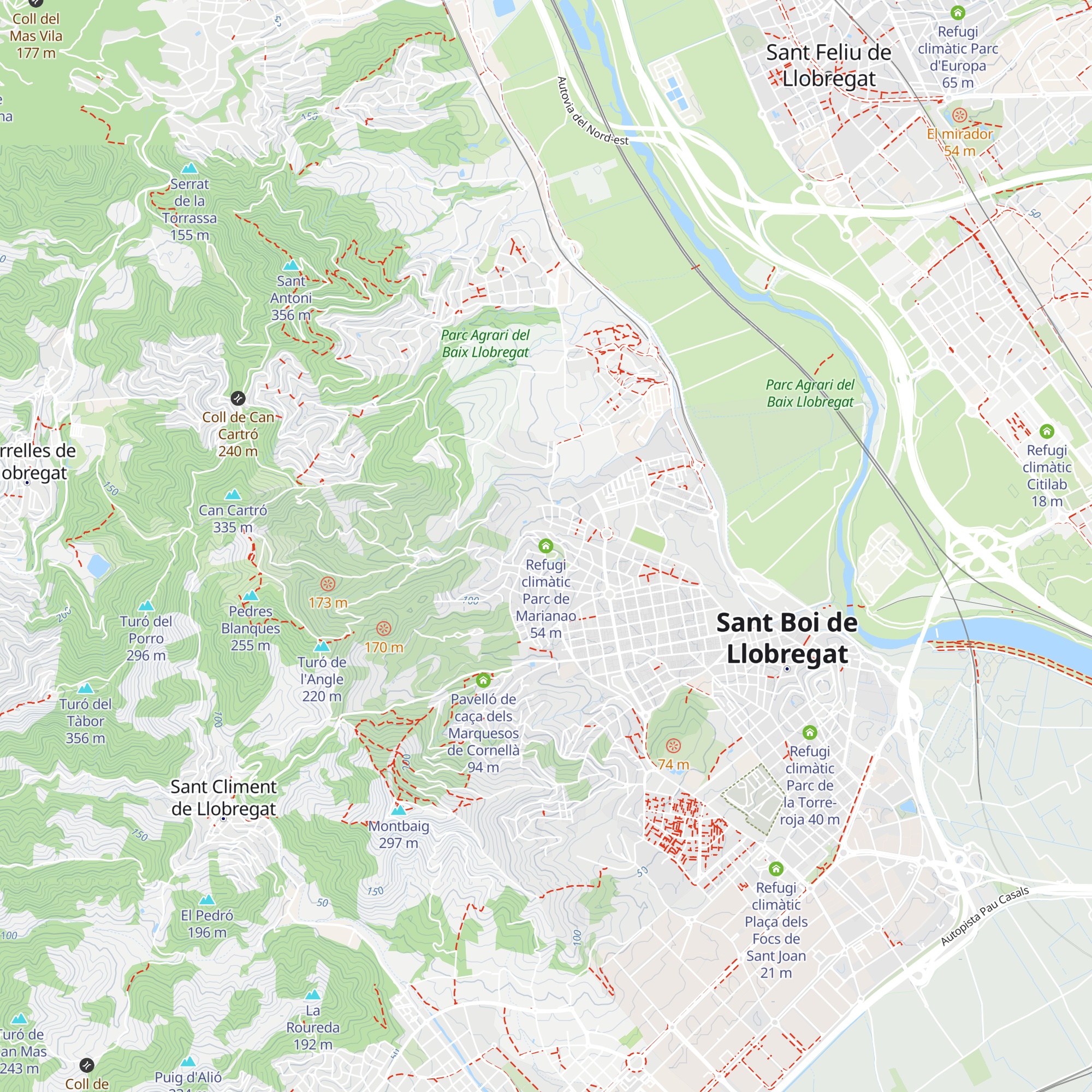 Refugi climàtic Parc de Marianao map