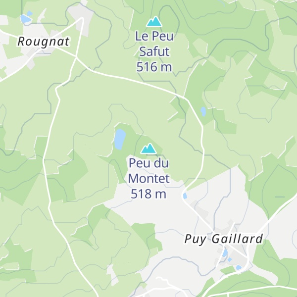 Map of Peu du Montet