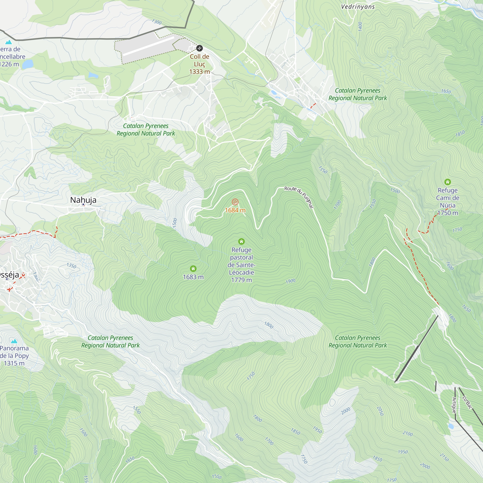 Refuge pastoral de Sainte-Léocadie map