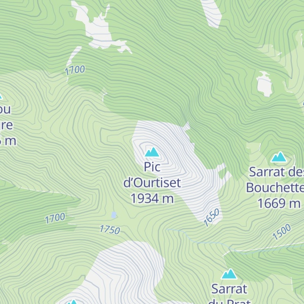 Map of Pic d’Ourtiset