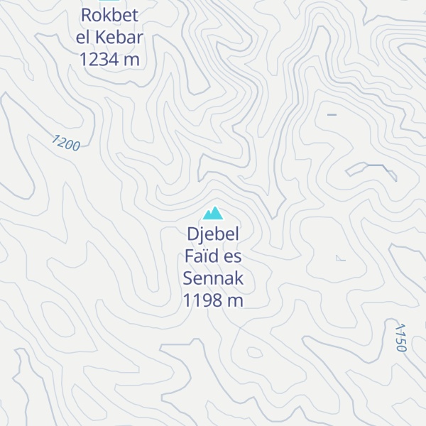 Map of Djebel Faïd es Sennak