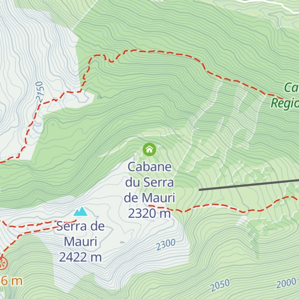 Map of Cabane du Serra de Mauri
