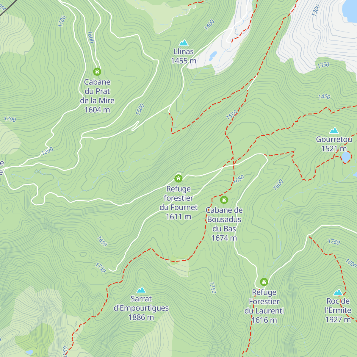 Refuge forestier du Fournet map