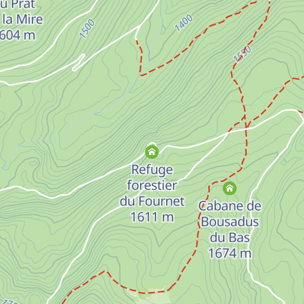 Map of Refuge forestier du Fournet