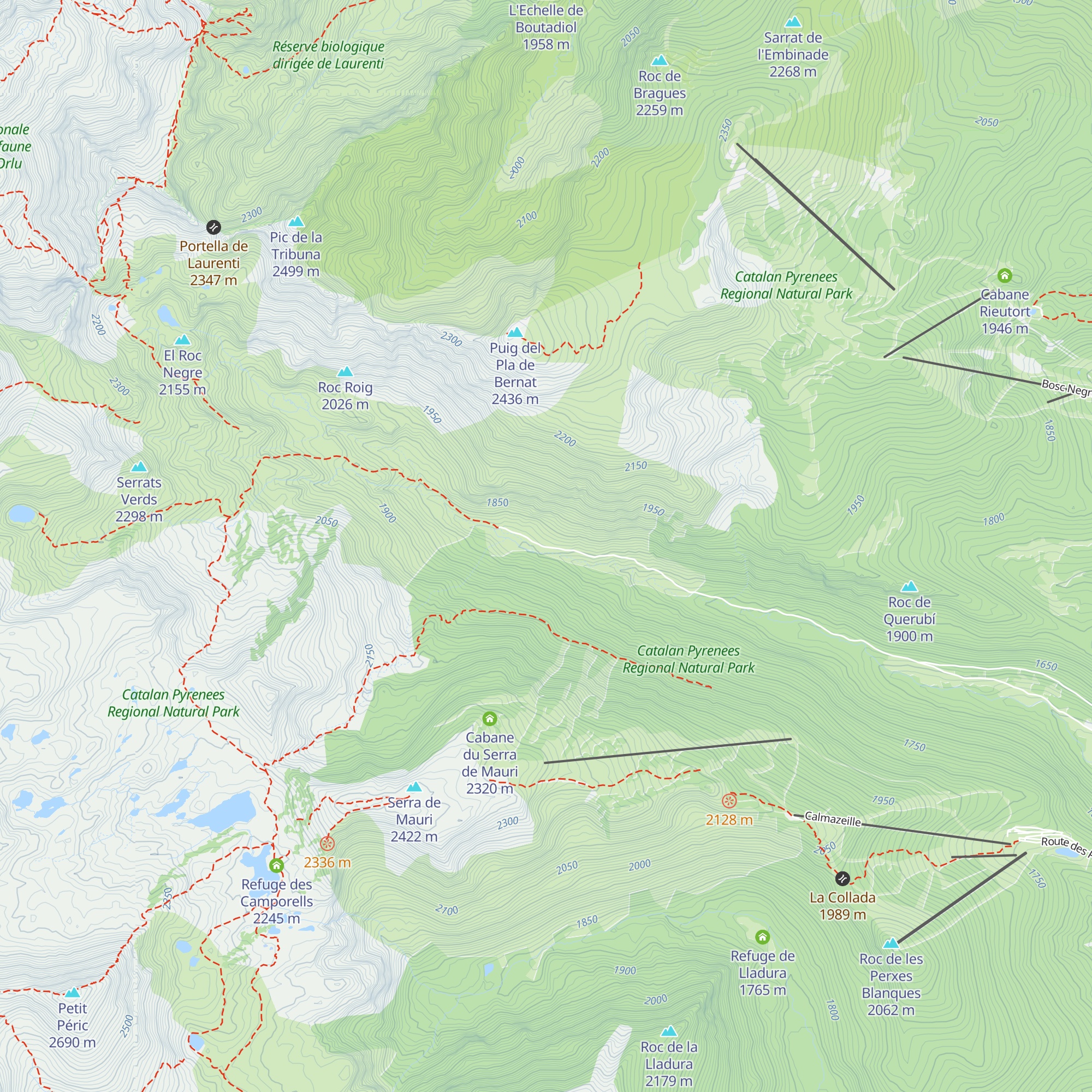 Cabane de La Jaça de Llosa map