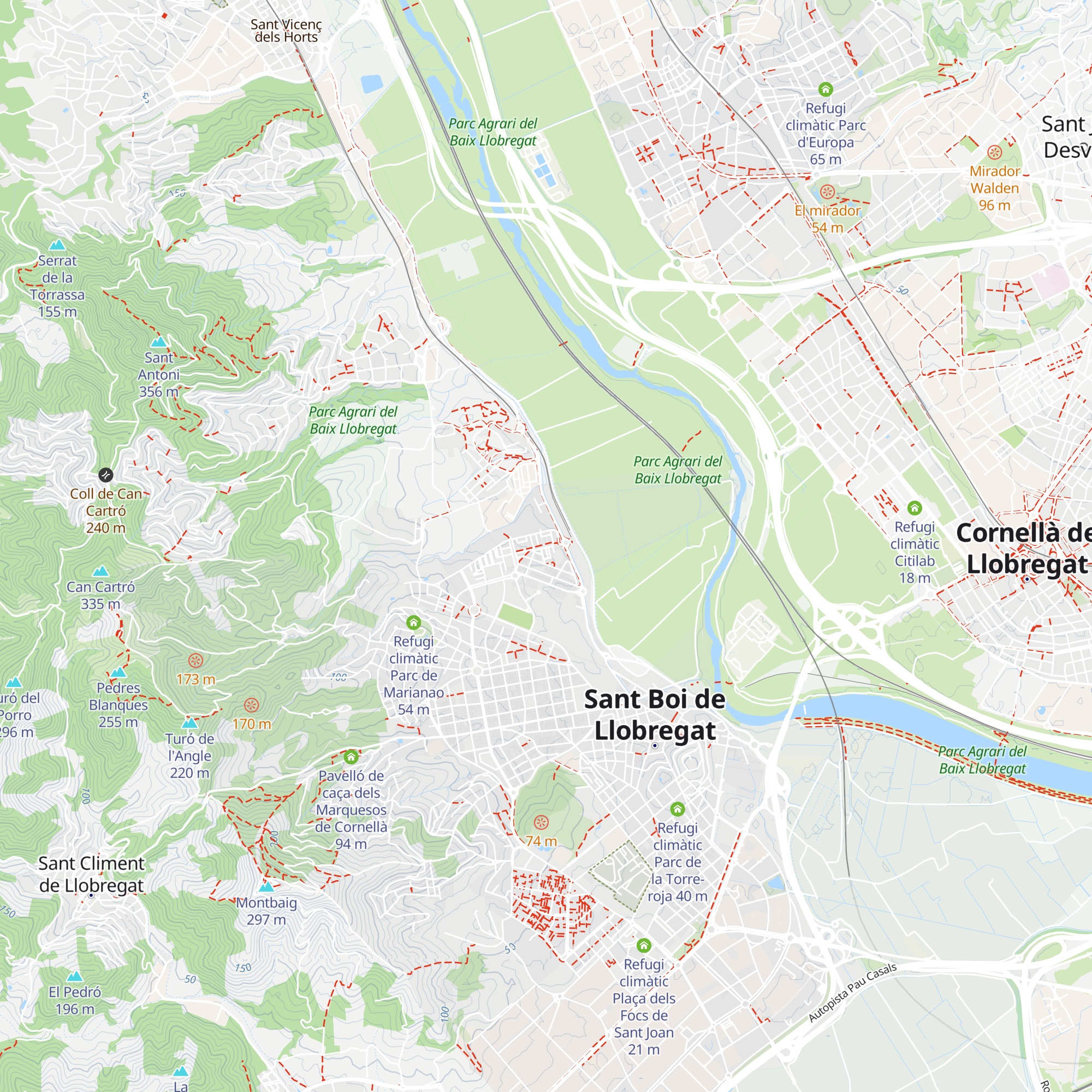Refugi climàtic Biblioteca Maria Aurèlia Capmany map