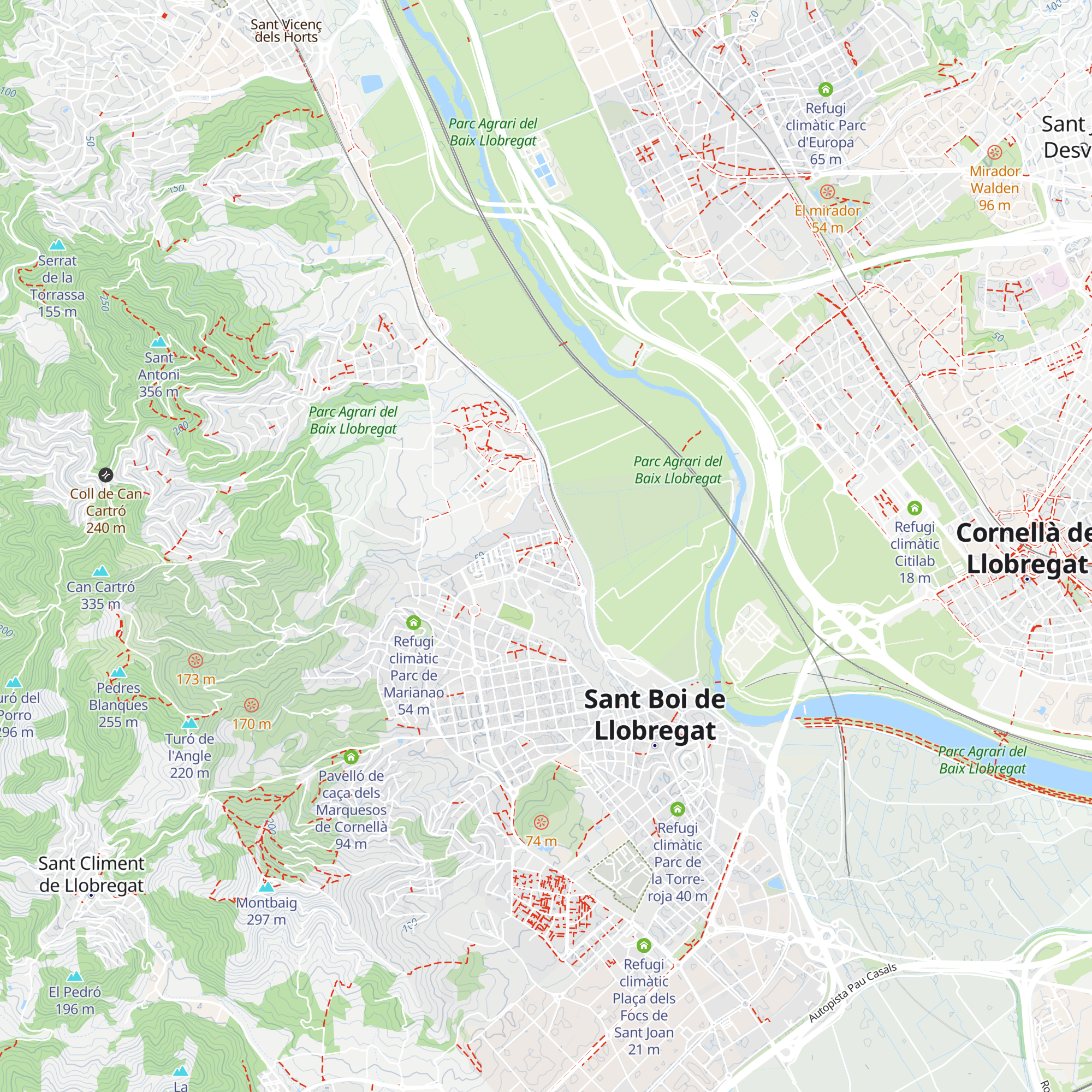 Refugi climàtic Biblioteca Maria Aurèlia Capmany map