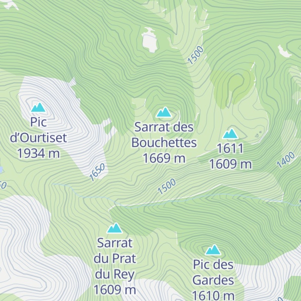 Map of Refuge d'Ourtiset