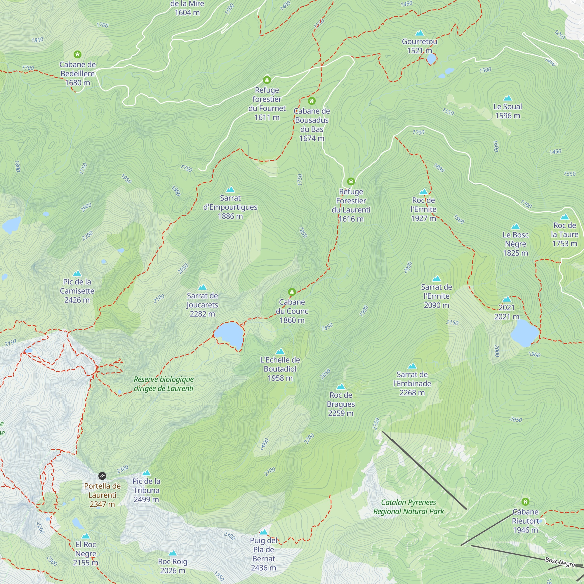 Cabane du Counc map