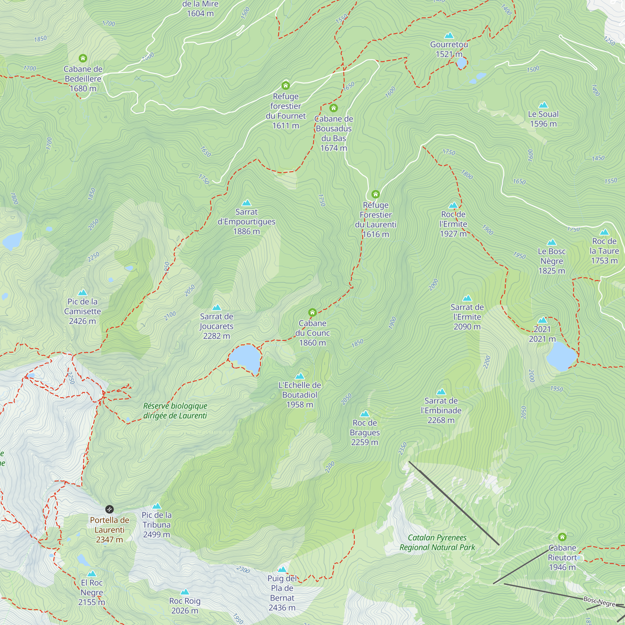Cabane du Counc map