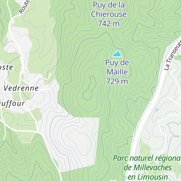 Map of Puy de Bouyssière
