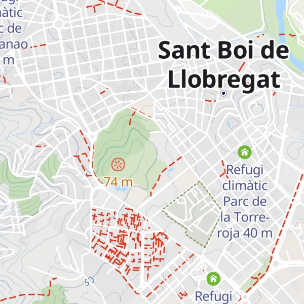 Map of Refugi climàtic Parc de la Muntanyeta