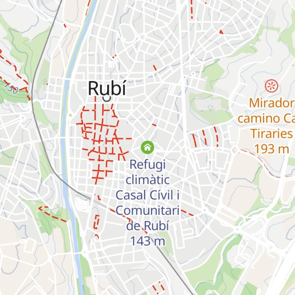 Map of Refugi climàtic Casal Cívil i Comunitari de Rubí