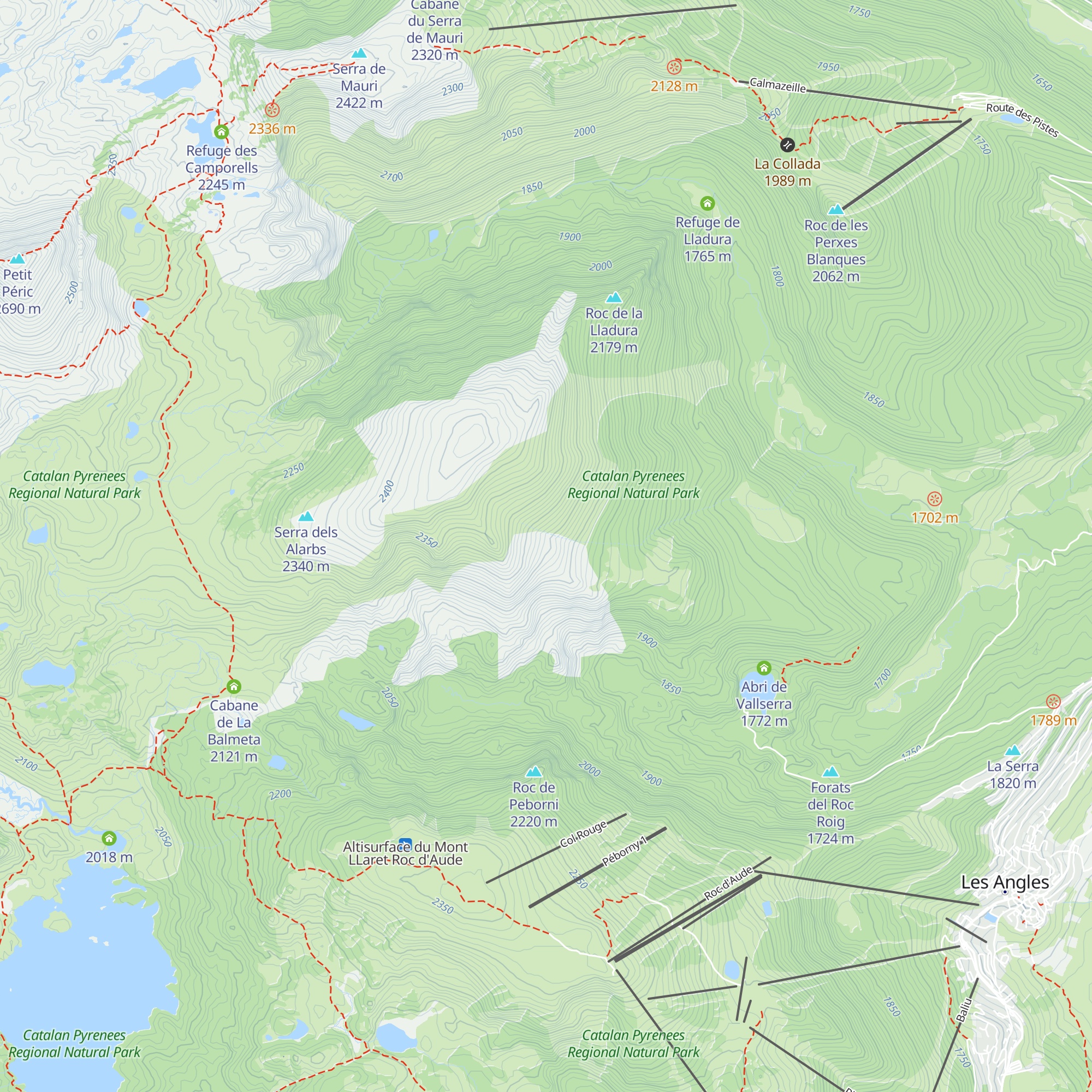 Cabane du Roc de l'Isard map